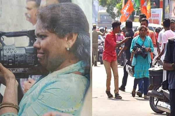 வலதுசாரி போராட்டக்காரர்களால் தாக்கப்பட்ட பெண் பத்திரிகையாளர் !