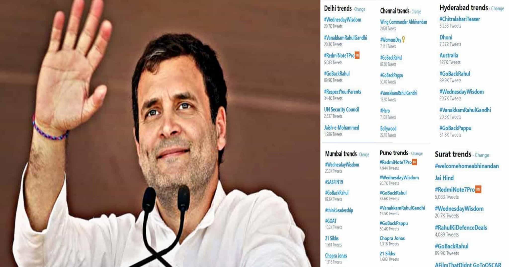 GoBackRahul ஹேஷ்டாக் ட்ரெண்ட் !