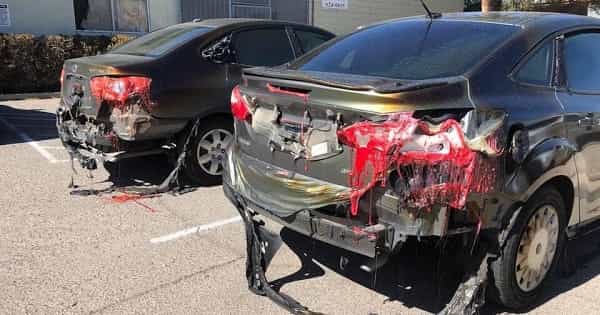 அதிக வெப்பநிலையால் கார்கள், ட்ராபிக் லைட்கள் உருகியதா ?