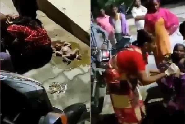 மருத்துவமனையில் அனுமதிக்க மறுத்ததால் சாலையில் குழந்தையை பெற்ற தாய்.