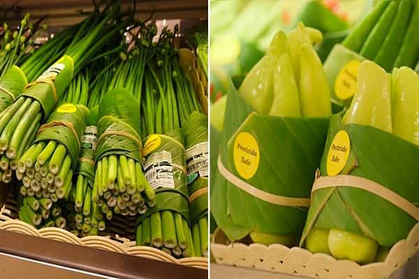 தாய்லாந்தில் பிளாஸ்டிக்கு பதிலாக வாழை இலை பேக்கிங் !