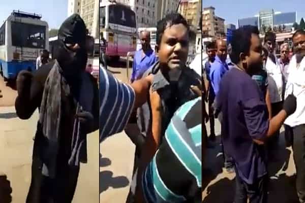 பெங்களூரில் பர்தா உடையில் சிக்கிய ஆர்எஸ்எஸ் நபர் என வைரலாகும் வீடியோ உண்மையா ?
