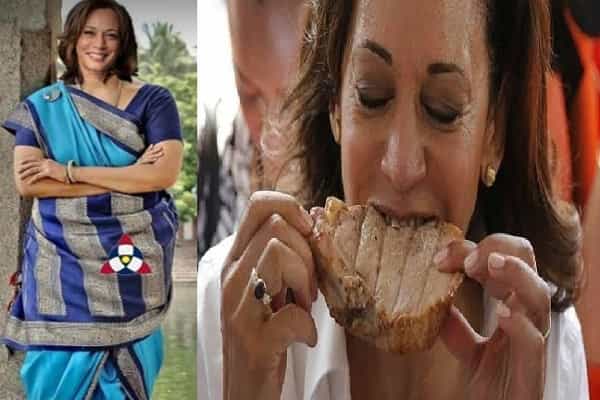 கமலா ஹாரிஸ் மடிசார் கட்டியதாக, மாட்டுக்கறி உண்பதாக வைரலாகும் தவறான புகைப்படங்கள்!