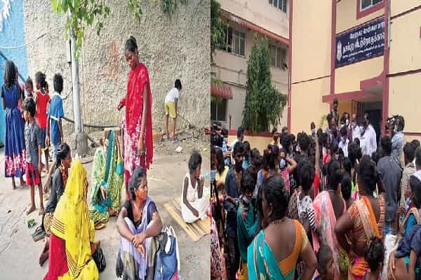 எழும்பூரில் சாலையோரம் வசித்த 56 குடும்பங்கள் வெளியேற்றம்.. மாற்று வீடுகள் எப்போது ?