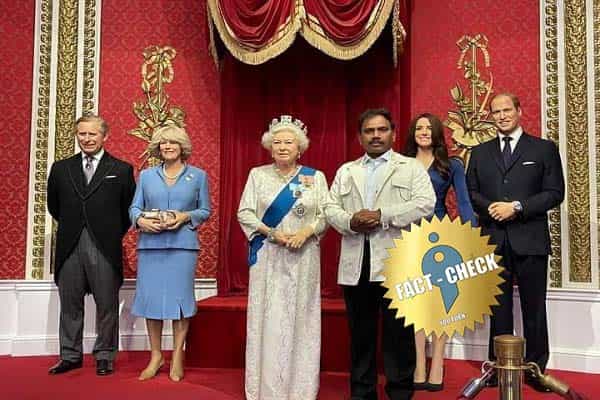 இங்கிலாந்து ராணியுடன் ஆ.ராசா.. மெழுகு சிலை எனத் தெரியாமல் பகிரும் பாஜக, திமுகவினர் !