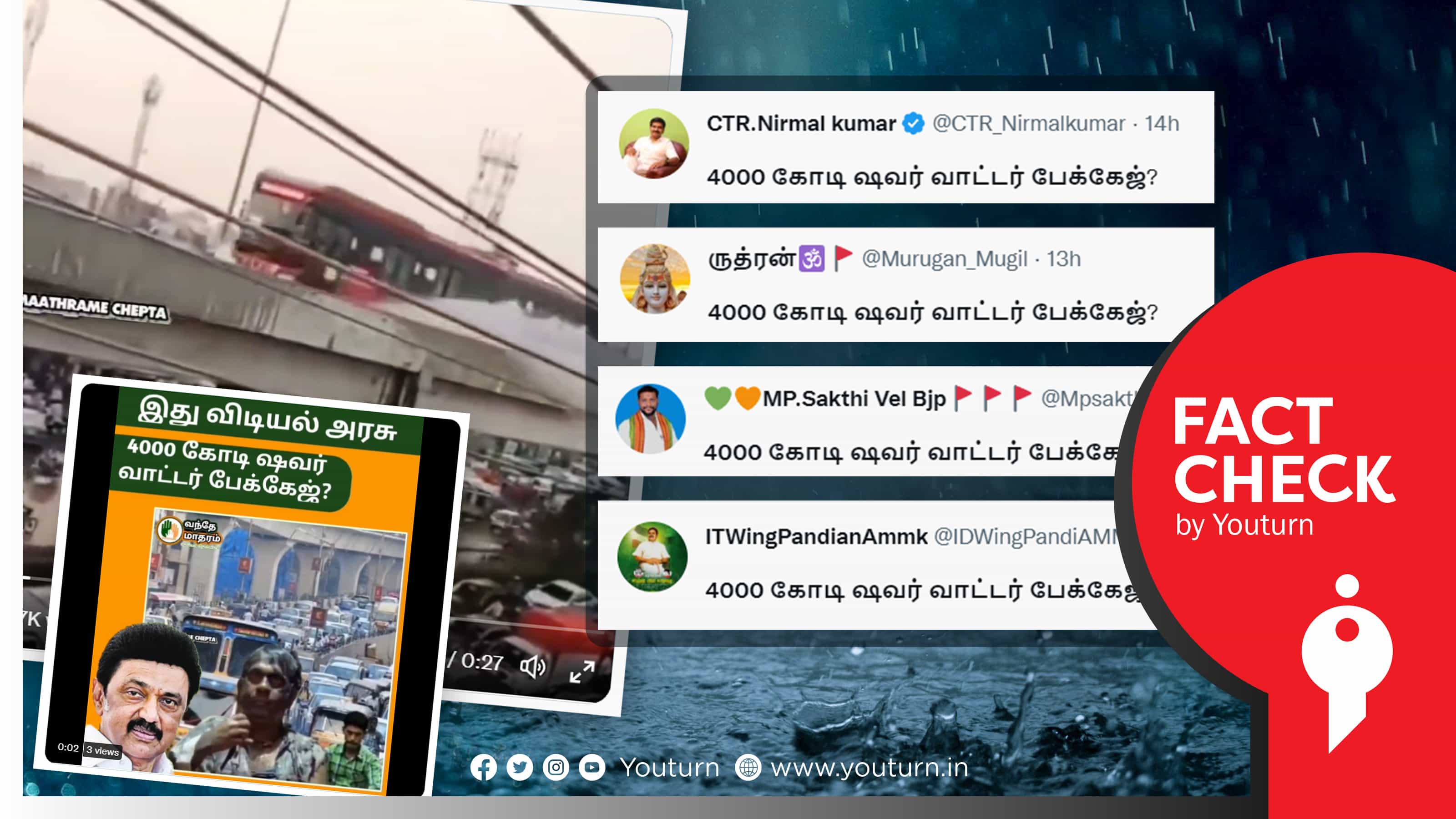 ரூ.4000 கோடி வாட்டர் பேக்கேஜ் : சென்னை என 'பாகிஸ்தான்' வீடியோவைப் பரப்பும் பாஜக ஐடி விங் நிர்மல் குமார்