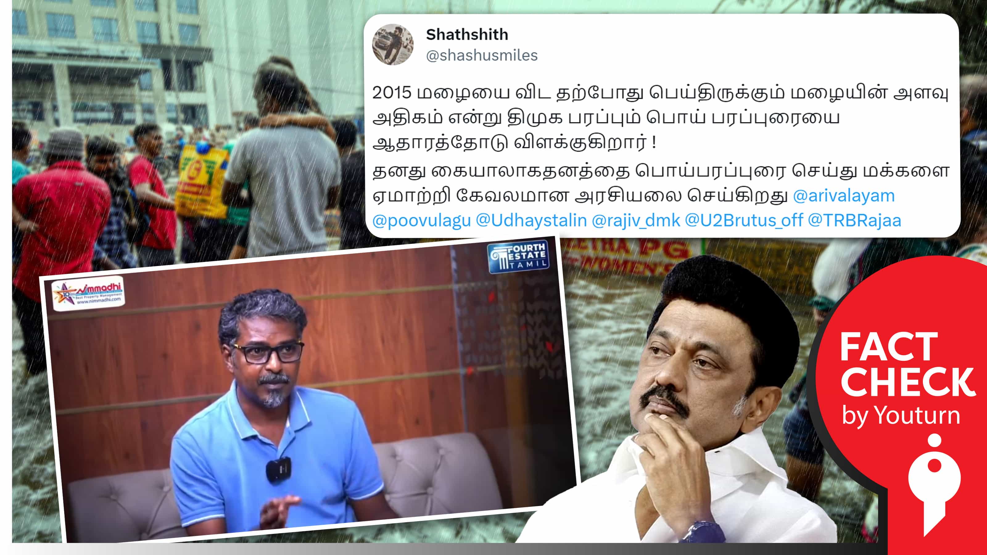 சென்னையில் 2015-ல் தான் அதிக மழை பெய்தது என தவறான தகவலைப் பரப்பும் ரெட்பிக்ஸ் பெலிக்ஸ் !
