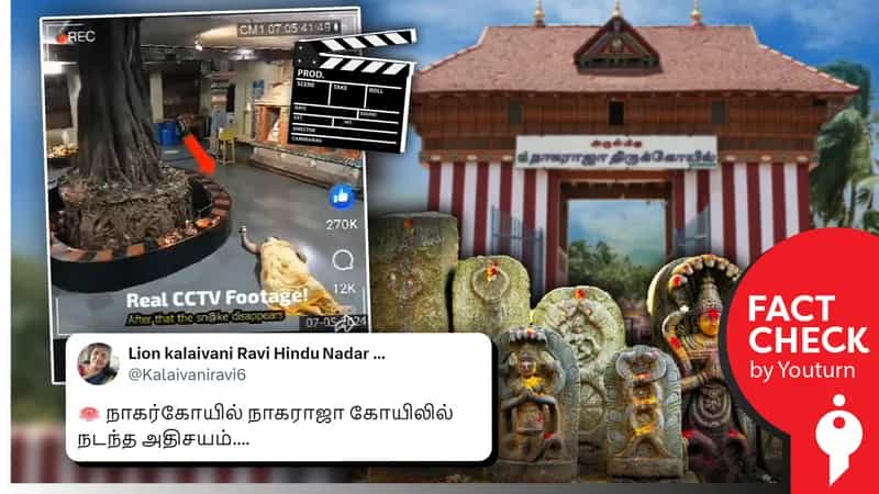 கோவிலில் மயங்கி விழுந்த பெண்ணுக்கு உதவிய பாம்பு எனப் பரவும் சித்தரிக்கப்பட்ட வீடியோ!  