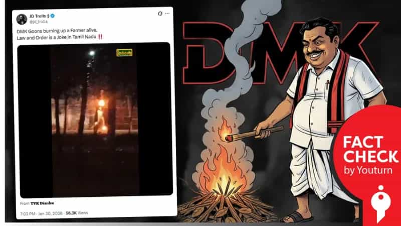 தமிழ்நாட்டில் திமுகவினரால் விவசாயி ஒருவர் உயிருடன் எரிக்கப்பட்டதாக பரப்பப்படும் தவறான செய்தி! 