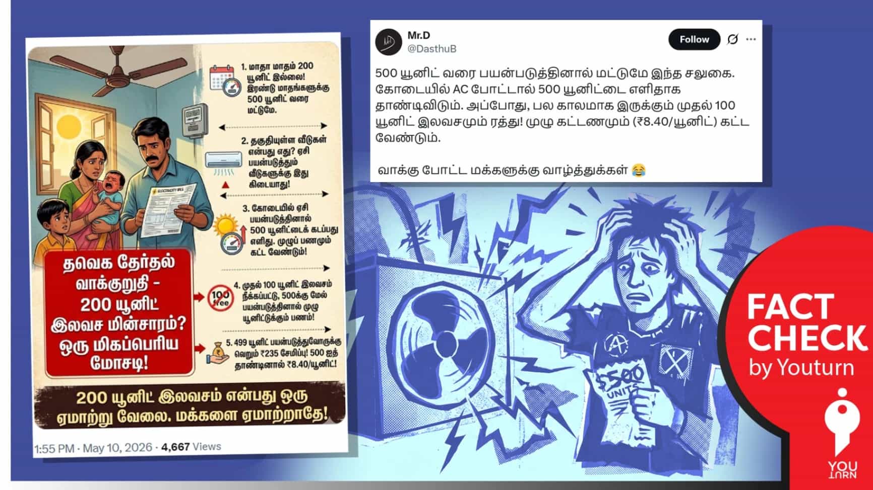 ‘அனைவருக்கும் 100 யூனிட் மின்கட்டணம் இலவசம்’ - இனி இல்லையா? பரவும் வதந்தி!