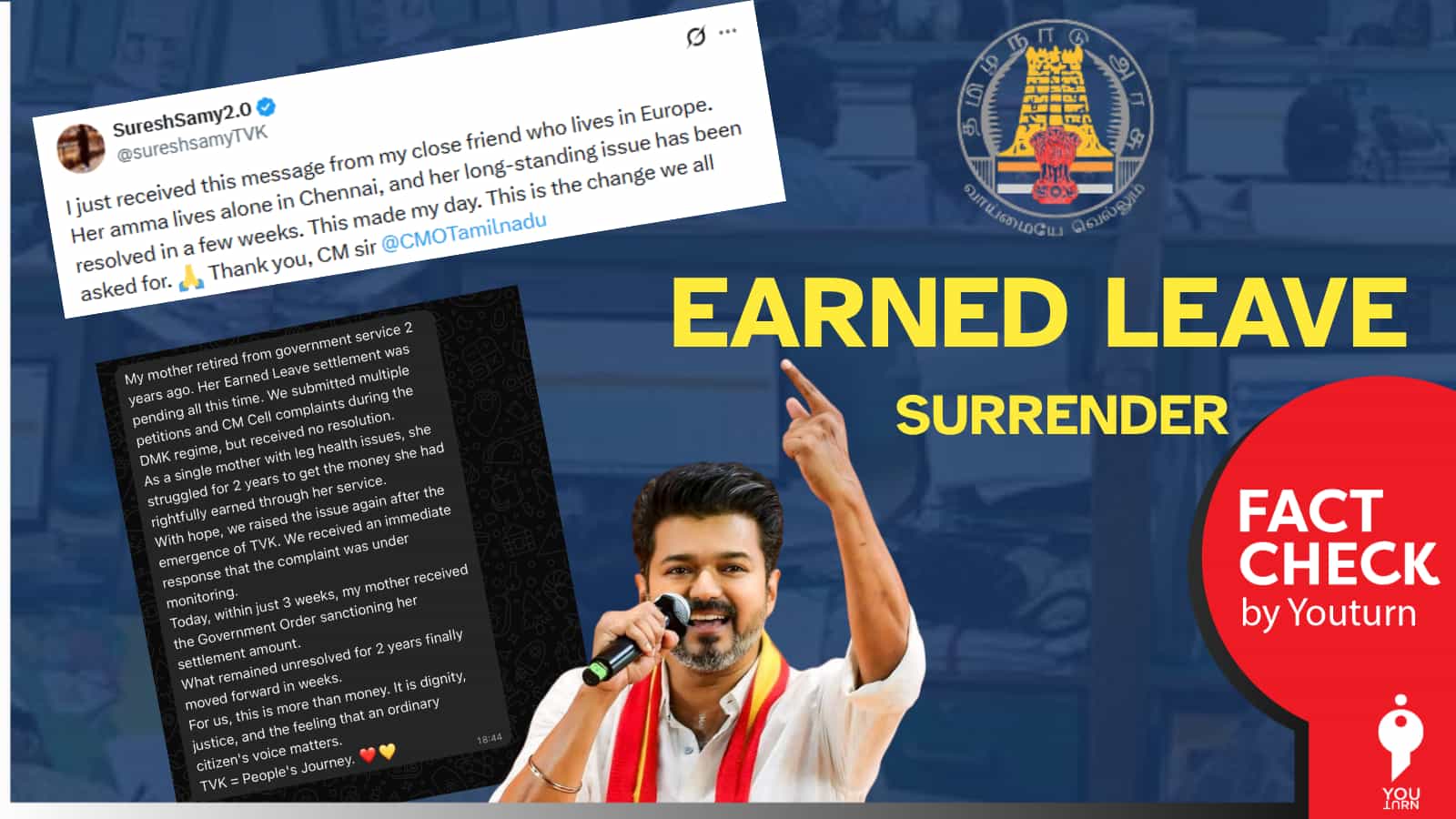 ‘ஈட்டிய விடுப்பு ஒப்படைப்பு’ முறையை தவெக அரசு தான் மீண்டும் செயல்பாட்டுக்கு கொண்டுவந்ததா?
