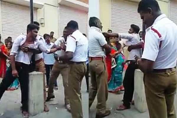 தி.நகரில் காவலர்களுக்கும் இளைஞருக்கும் தகராறு.. நடந்தது இதுதான் !