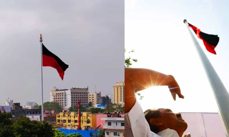 அண்ணா அறிவாலயத்தில் நாட்டிலேயே உயரமான கொடி கம்பமா?