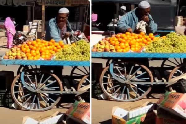 முஸ்லீம் வியாபாரி பழத்தை எச்சில் செய்வதாக வைரலாகும் வீடியோ| எங்கு நிகழ்ந்தது ?