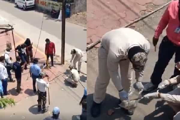 மேற்கு வங்க சாலையில் எச்சில் துப்பி ரூபாய் நோட்டுகள் வீசப்பட்டதா ?
