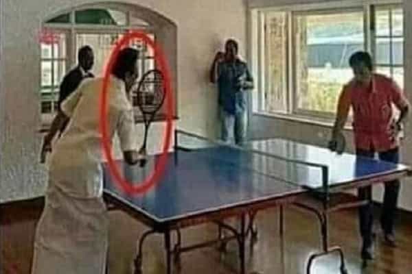 ஸ்டாலின் பெரிய டென்னிஸ் பேட்டில் டேபிள் டென்னிஸ் விளையாடினாரா ?