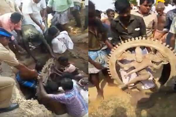 கீழடியில் நடராஜர் சிலை கிடைத்ததாக பரவும் வதந்தி !