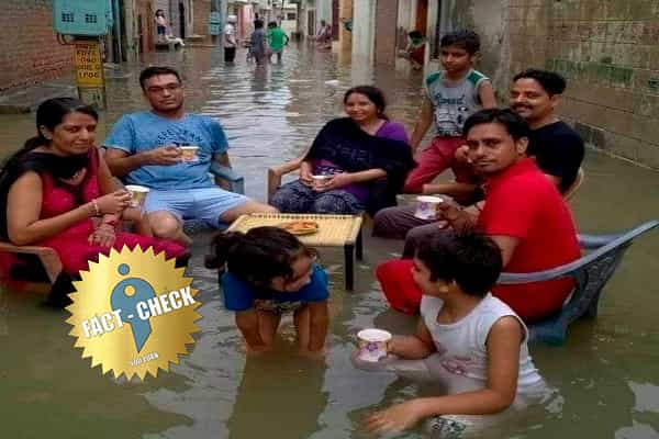 வெள்ள நீரில் மூழ்கிய டெல்லி சாலை என பரவும் தவறான புகைப்படம் !