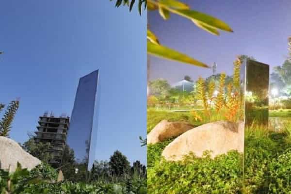 குஜராத்தில் மர்ம உலோகமா ? ஏலியன் வேலை அல்ல, மனிதர்களின் விளம்பரம்!