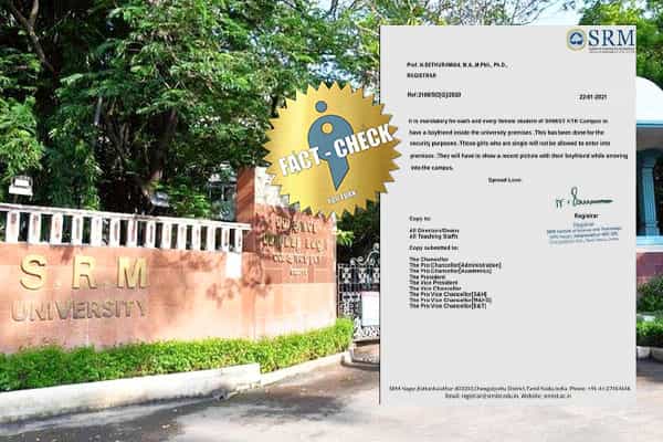 NO பாய் பிராண்ட் NO அனுமதி.. பரவும் SRM கல்லூரியின் போலி கடிதம் !