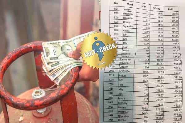 சமையல் சிலிண்டருக்கான மானியம் குறைப்பு.. 710ரூ சிலிண்டருக்கு 25ரூ மட்டுமே மானியம் !