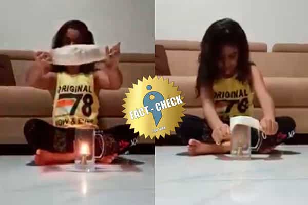 மாஸ்க் அணிந்தால் ஆக்சிஜன் கிடைக்காது என பகிர்ந்த நெருப்பு சோதனை வீடியோ.. உண்மை என்ன ?