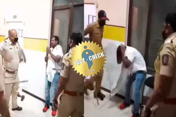 ஆக்சிஜன் வழங்கலை நிறுத்திய தெலங்கானா ஆம்புலன்ஸ் ஓட்டுநரை போலீஸ் தாக்கும் வீடியோவா ?