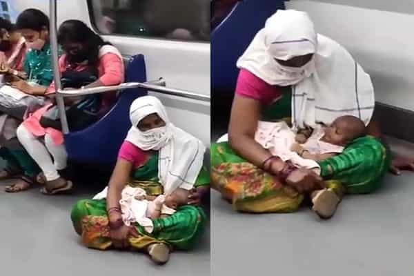 ரயிலில் குழந்தையுடன் தரையில் அமர்ந்து இருக்கும் தாயின் வைரல் புகைப்படம்.. எங்கு நிகழ்ந்தது ?