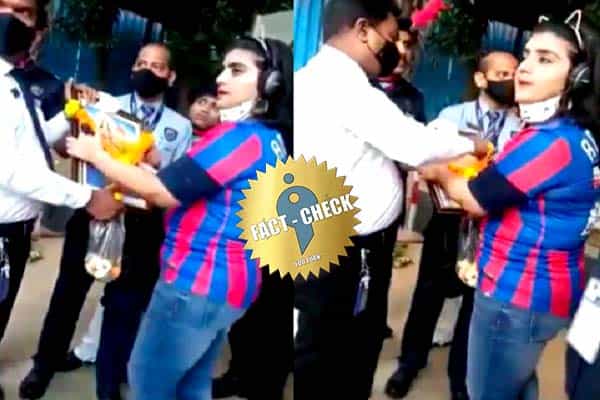 பாரத மாதா படத்தை வைக்க இஸ்லாமிய பெண் எதிர்ப்பு தெரிவித்ததாக பரப்பப்படும் மத வதந்தி வீடியோ!