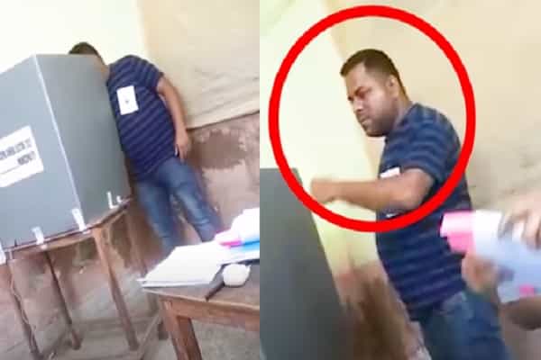 Factcheck: மக்களைத் துரத்தி விட்டு ஓட்டு போடும் முகவரின் வைரல் வீடியோ.. எங்கு நிகழ்ந்தது ?