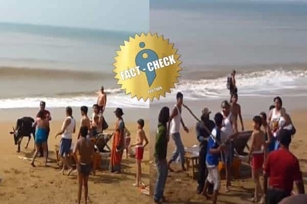 கோவாவில் பசுவை விரட்டிய வெளிநாட்டு பெண்ணை சங்பரிவார்கள் தாக்கும் வீடியோவா ?