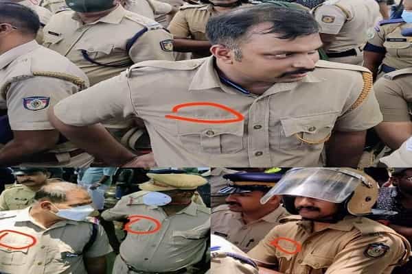 டெல்லி காவலர்களுக்குள் ஆர்எஸ்எஸ், பாஜகவினர் புகுந்து விட்டதாகப் பரவும் கேரளா காவலர் படங்கள் !