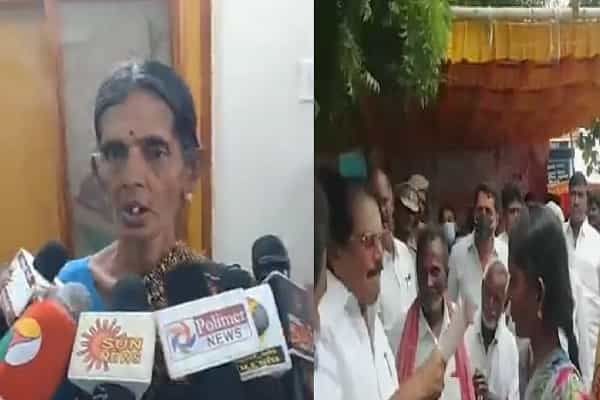 பெண் தலையில் மனுவால் அடித்த அமைச்சர்.. சொல்லிக் கொடுத்து பேச வைத்ததா ஊடகங்கள் ?