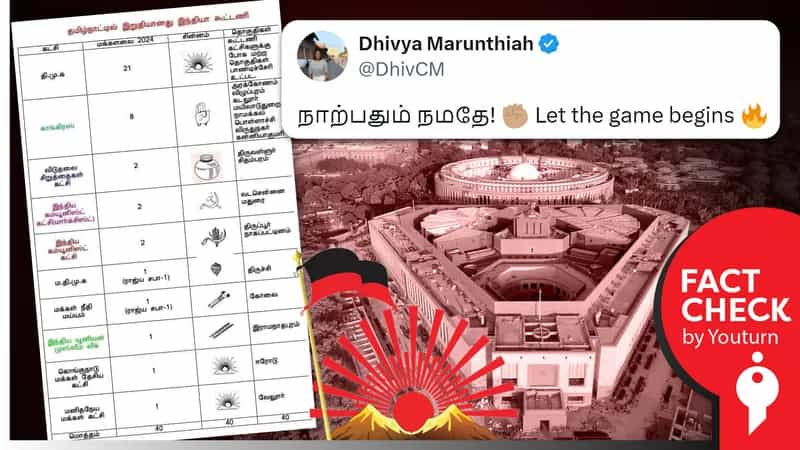 தமிழ்நாட்டில் இறுதியானது இந்தியா கூட்டணி எனப் பரவும் தவறான பட்டியல்!